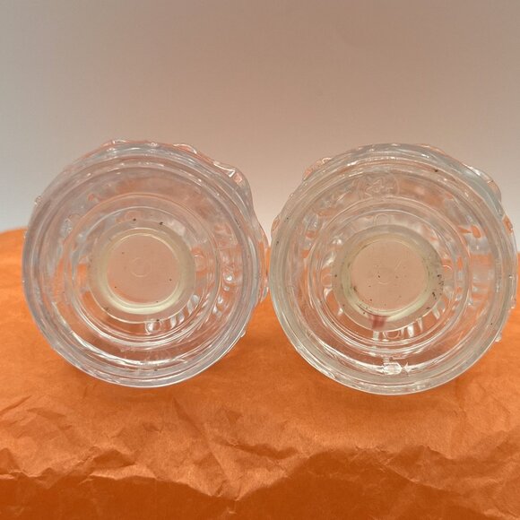 Gorham Fine Crystal Salt Pepper Shakers Christmas Tree 4" Germany Made Holiday - Picture 9 of 11